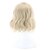 ieftine Peruci Sintetice Trendy-perucă sintetică creț și îngrijit breton perucă făcută la mașină blondă scurtă blondă păr sintetic 13 inch blondă pentru femei / uzură zilnică peruci pentru petrecerea de Crăciun