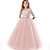 cheap Party Dresses-Kids Little Girls&#039; Dress Solid Colored Flower Swing Dress Party Wedding Light Blue Elegant Princess Dresses