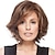 cheap Older Wigs-Brown Wigs for Women Synthetic Wig Curly Asymmetrical Wig Short Brown Synthetic Hair 10 Inch Brown