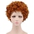 abordables peluca vieja-pelucas naranjas para mujer peluca sintética rizada peluca cortada pixie pelo sintético rojo corto 8 pulgadas rojo sintético para mujer