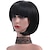 cheap Costume Wigs-Synthetic Wig Straight Straight Bob With Bangs Wig Short Synthetic Hair Women‘s Black