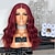 cheap Synthetic Trendy Wigs-Synthetic Wig Curly Asymmetrical Machine Made Wig Burgundy Long Burgundy#530 Synthetic Hair 25 inch Women&#039;s Best Quality Burgundy / Daily Wear