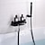 זול ברזים לאמבטיה-ברז לאמבטיה מגולוון מותקן על הקיר שסתום קרמי Bath Shower Mixer Taps / שפורפרת יד כלולה / כן / פליז