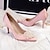 cheap Wedding Shoes-Women&#039;s Wedding Shoes Wedding Party &amp; Evening Solid Colored Wedding Heels Imitation Pearl Stiletto Heel Pointed Toe Minimalism Sweet Satin Loafer Wine White Pink