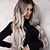 cheap Synthetic Trendy Wigs-Synthetic Wig Body Wave Asymmetrical Machine Made Wig Long Grey Synthetic Hair 25 inch Women&#039;s Color Gradient Best Quality curling Gray / Daily Wear
