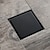 abordables Desagües-drenaje de piso de latón, registro de piso montado en el piso cuadrado con inserto de mosaico de 10 cm (4 pulgadas) (negro / cepillado / oro cepillado / oro champán / color oro rosa)