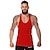 cheap Gym Tank Tops-Men&#039;s Muscle Tee Yoga Top Tank Top Summer Stringer Y Back Gray Black Red Cotton Fitness Gym Workout Bodybuilding Vest Gilet Sport Activewear Comfort Quick Dry Moisture Wicking High Elasticity