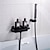 זול ברזים לאמבטיה-ברז לאמבטיה מגולוון מותקן על הקיר שסתום קרמי Bath Shower Mixer Taps / שפורפרת יד כלולה / כן / פליז