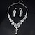 cheap Jewelry Sets-Hoop Earrings 1 set White Rhinestone Zinc 1 Necklace Earrings Women&#039;s Basic Elegant Korean Classic Drop Pear Jewelry Set For Party Wedding Carnival / Bridal Jewelry Sets / Imitation Diamond