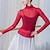 abordables Tenues de ballet-haut de danse classique respirant joint fendu femme entraînement performance manches longues polyester