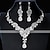 cheap Jewelry Sets-Hoop Earrings 1 set White Rhinestone Zinc 1 Necklace Earrings Women&#039;s Basic Elegant Korean Classic Drop Pear Jewelry Set For Party Wedding Carnival / Bridal Jewelry Sets / Imitation Diamond