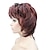 halpa vanhempi peruukki-Synteettiset peruukit Laineita Pixie-leikkaus Kerroksittainen leikkaus Otsatukalla Peruukki Harmaa Lyhyt Harmaa Punainen Synteettiset hiukset 6 inch Naisten Raidoitetut hiukset Punainen Harmaa