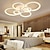 cheap Dimmable Ceiling Lights-6-Light LED Dimmable Ceiling Light Flush Mount Lights Circle Design Modern Style Simplicity Acrylic 90W Living Room Dining Room Bedroom Light Fixture ONLY DIMMABLE WITH REMOTE CONTROL