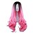 cheap Synthetic Trendy Wigs-Synthetic Wig Curly Wavy Middle Part Wig Ombre Long Grey Ombre Pink Ombre Brown Ombre Green Ombre Red Synthetic Hair 24 inch Women‘s Fashionable Design Women Synthetic Dark