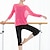 tanie Stroje baletowe-oddychający top baletowy dzielony damski trening z długimi rękawami modalny