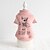 cheap Dog Clothes-Dog Shirt / T-Shirt Quotes &amp; Sayings Character Casual / Sporty Cute Sports Casual / Daily Dog Clothes Puppy Clothes Dog Outfits Warm Pink Costume for Girl and Boy Dog Cotton XS S M L XL