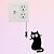 cheap Decorative Wall Stickers-Hungry Cat See The Fish Funny Switch Stickers Decor Vinyl Wall Decal