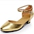 abordables Zapatos de salón y de baile moderno-Mujer Zapatos de Baile Moderno Tacones Alto Talón grueso Negro Plata Dorado