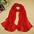 cheap Chiffon Scarves-Women&#039;s Chiffon Scarf Dailywear Daily Date Red Pink Scarf Pure Color / Basic / Fall / Winter / Spring