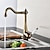 お買い得  Drehbar-Kitchen Faucet,Retro Style Copper Single Handle One Hole Standard Spout Centerset Rotatable and Clawfoot Kitchen Taps with Cold and Hot Water