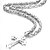 levne Bijoux et colliers et bagues pour hommes-Pendant Necklace Long Necklace For Men&#039;s Party Street Gift Stainless Steel Titanium Steel Long Byzantine Cross Crucifix