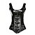 cheap Corsets-Corset Women‘s Plus Size Bustiers Corsets Overbust Corset Classic Tummy Control Push Up Solid Colored Solid Color Zipper Lace Up PU Nylon Halloween Wedding Party Birthday Party Fall Winter