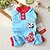 cheap Dog Clothes-Dog Jumpsuit Stripes Embroidered Stripes Casual / Sporty Sports Casual / Daily Dog Clothes Puppy Clothes Dog Outfits Breathable Black Red Blue Costume for Girl and Boy Dog Cotton XS S M L XL