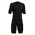 cheap Men&#039;s Triathlon Clothing-21Grams Men&#039;s Triathlon Tri Suit Short Sleeve Mountain Bike MTB Road Bike Cycling Black Bike Clothing Suit UV Resistant Breathable Quick Dry Sweat wicking Polyester Spandex Sports Solid Color