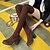 cheap Women&#039;s Boots-Women&#039;s Boots Daily Winter Chunky Heel Round Toe Suede Loafer Black Brown