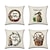cheap Throw Pillows &amp; Covers-Happy Easter Set of 4 Pillow Cover Holiday Cartoon Happy Rabbit Traditional Easter Throw Pillow