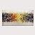 billige Abstrakte malerier-Hang malte oljemaleri Håndmalte Vannrett Abstrakt Pop Kunst Moderne Inkluder indre ramme / Strukket lerret
