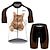 cheap Men&#039;s Clothing Sets-21Grams® Women&#039;s Short Sleeve Cycling Jersey with Shorts Summer Spandex Polyester Black+White Cat Animal Bike Clothing Suit 3D Pad Breathable Ultraviolet Resistant Quick Dry Reflective Strips Sports