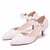 cheap Wedding Shoes-Women&#039;s Wedding Shoes Glitter Crystal Sequined Jeweled Wedding Wedding Heels Low Heel Pointed Toe PU Buckle White Pink