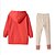 cheap Sets-Kids Girls&#039; Christmas Clothing Set Long Sleeve Orange Color Block Basic