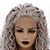 cheap Synthetic Lace Wigs-Synthetic Lace Front Wig Curly Minaj Middle Part Lace Front Wig Long Grey Synthetic Hair 22-26 inch Women&#039;s Middle Part Heat Resistant Women Gray / Daily Wear / Glueless