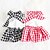cheap Dog Clothes-Dog Dress Plaid / Check Bowknot Casual / Sporty Cute Party Casual / Daily Dog Clothes Puppy Clothes Dog Outfits Warm Black Red Costume for Girl and Boy Dog Cotton XS S M L XL