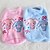 cheap Dog Clothes-Dog Vest Quotes &amp; Sayings Character Rabbit Rabbit Casual / Sporty Cute Sports Casual / Daily Dog Clothes Puppy Clothes Dog Outfits Warm Purple Pink Blue Costume for Girl and Boy Dog Flannel Fabric