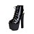 preiswerte Damenstiefel-Damen Stiefel Blockabsatz Peep Toe Party &amp; Abend PU Schlange Schwarz / weiss Schwarz Rot