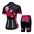 cheap Men&#039;s Clothing Sets-21Grams Women&#039;s Short Sleeve Cycling Jersey with Shorts Spandex Black / Red Floral Botanical Bike Breathable Quick Dry Sports Floral Botanical Mountain Bike MTB Road Bike Cycling Clothing Apparel