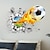 billige 3D-vægmalerier-3d fodbold sport drenge soveværelse kunst vinyl wallsticker personlig fodbold bold til børneværelser børneværelse indretning 70x50cm wallstickers til soveværelse stue