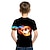 billige guttes 3d-t-skjorter-Gutt 3D Fotball T skjorte Kortermet 3D-utskrift Sommer Aktiv Gatemote Polyester Barn 3-12 år utendørs Daglig
