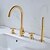 cheap Bathtub Faucets-Bathtub Faucet - Contemporary Nickel Brushed Roman Tub Brass Valve Bath Shower Mixer Taps / Two Handles Four Holes