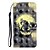 ieftine Carcase iPhone-Maska Pentru măr iPhone 12 / iPhone 11 / iPhone 12 Pro Max Portofel / Titularul cardului / rezista Carcasă Telefon Cranii PU piele