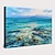 cheap Landscape Paintings-Handmade Oil Painting Canvas Wall Art Decoration Seascape Blue Sky for Home Decor Rolled Frameless Unstretched Stretched Frame Hanging Painting
