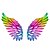 cheap Decorative Wall Stickers-Colorful Wings Decorative Wall Stickers - Plane Wall Stickers Landscape / Shapes Living Room / Indoor 38*58cm