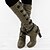 cheap Women&#039;s Boots-Women&#039;s Boots Daily Solid Colored Knee High Boots Chunky Heel Round Toe Classic Minimalism PU Buckle Black Army Green