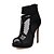 cheap Women&#039;s Boots-Women&#039;s Boots Stiletto Heel Boots Party &amp; Evening Solid Colored Booties Ankle Boots Buckle Stiletto Heel Peep Toe Vintage Classic Microfiber Zipper Almond Black