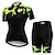 cheap Men&#039;s Clothing Sets-21Grams Women&#039;s Cycling Jersey with Shorts Short Sleeve Mountain Bike MTB Road Bike Cycling Black Green Patchwork Bike Clothing Suit Spandex Polyester Breathable Ultraviolet Resistant Quick Dry Back