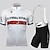 Недорогие Комплекты мужской одежды-21Grams Муж. Велокофты и велошорты-комбинезоны С короткими рукавами Горные велосипеды Шоссейные велосипеды Черный / Белый Калифорния Флаги Велоспорт Наборы одежды Устойчивость к УФ 3D