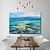 billiga Landskapsmålningar-handgjord oljemålning canvas väggdekoration havslandskap blå himmel för heminredning rullad ramlös osträckt målning